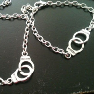 Leather  chain hand cuff handcuffs bracelet